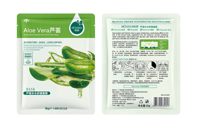 30 Stück Frischfrucht Gesichtsmasken Hautpflege Feuchtigkeitsspendend Straffend Hydrierend Koreanische Gesichtsmaske Gesichtspflegeprodukte