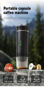 DENOKIN Tragbare Espresso-Kaffeemaschine mit Digitalanzeige, 3-in-1 Kapsel-Kaffeemaschine für Auto & Zuhause, Camping-Kaffeemaschine