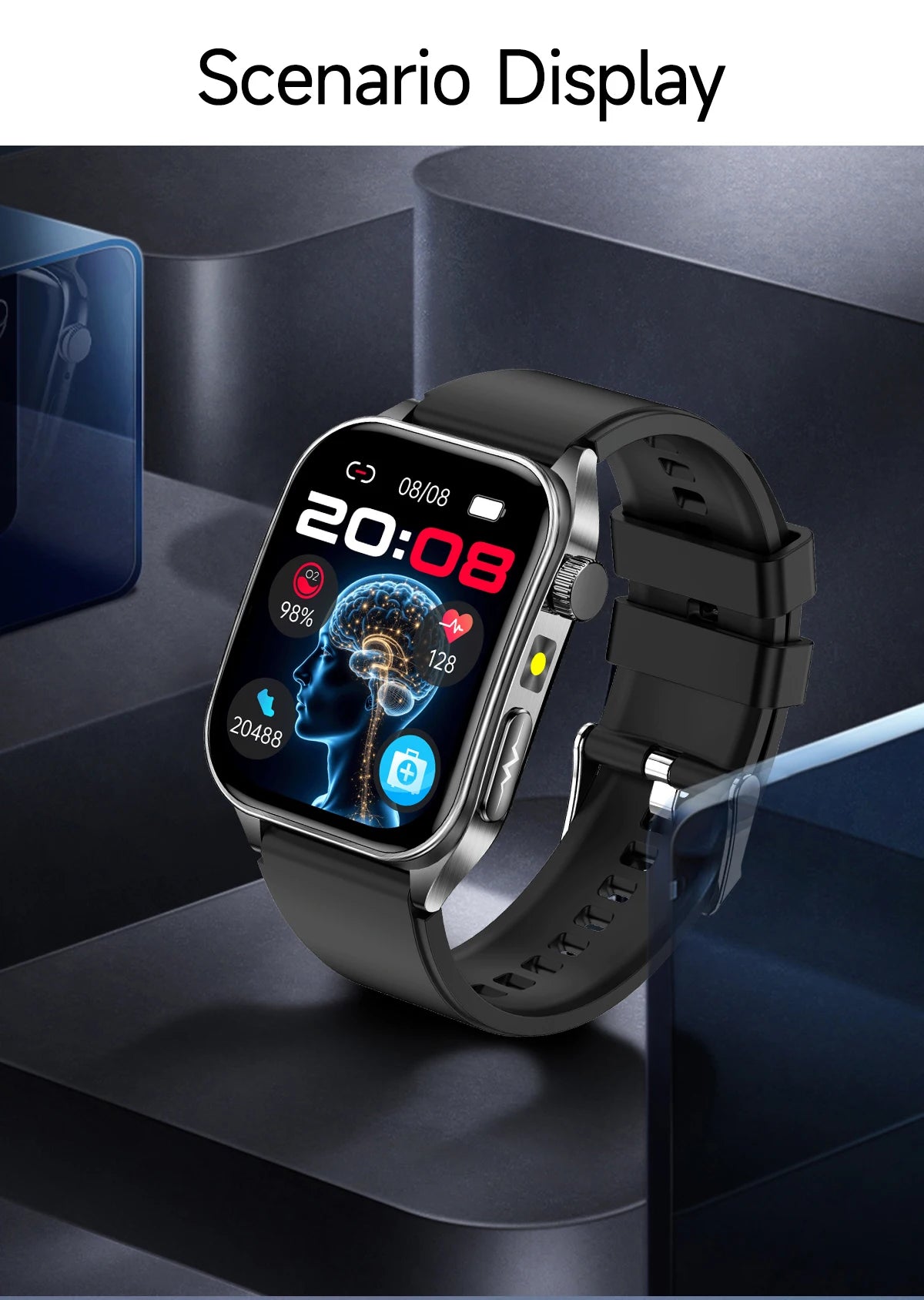 2026 Neue Gesundheits-Smartwatch Lasertherapie Reduziert Drei Hochs Blutsauerstoff Blutdruck Harnsäure Blutfette EKG-Smartwatch Für Herren