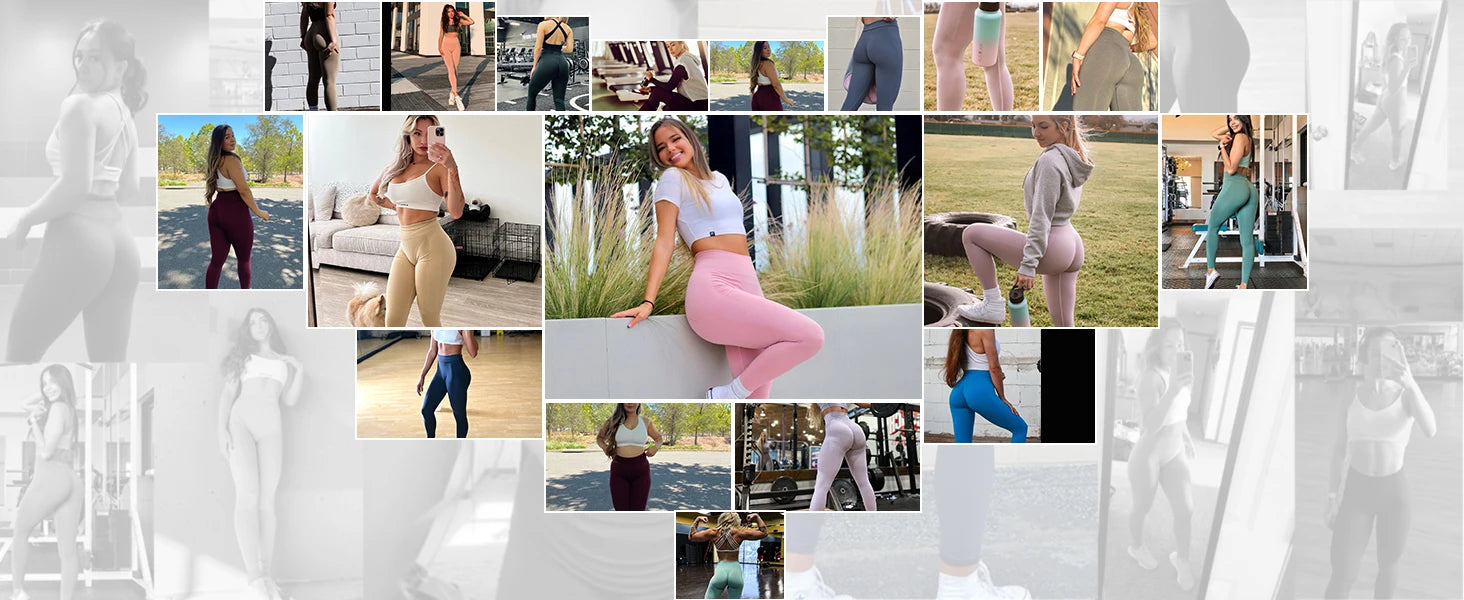 Amplify Mühelose Leggings für Damen, Push-Up-Booty-Leggings, Scrunch Butt, Stretch-Workout-Gym-Tights, Fitness, nahtlose Yogahosen