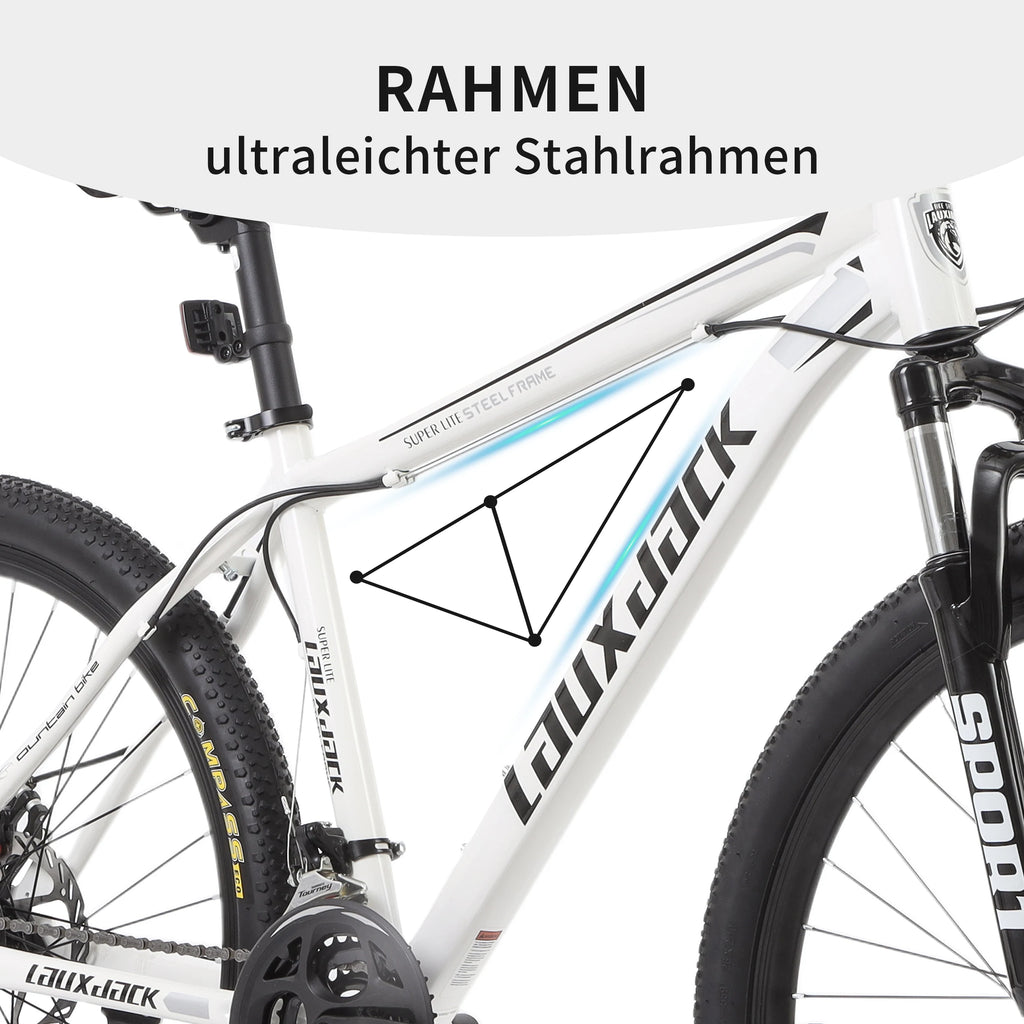 Vankel 27,5 Zoll Mountainbike für Erwachsene, 21-Gang-Schaltung, Dual-Scheibenbremsen, All-Terrain-Fahrrad für Herren & Damen Fahrradgeschenke