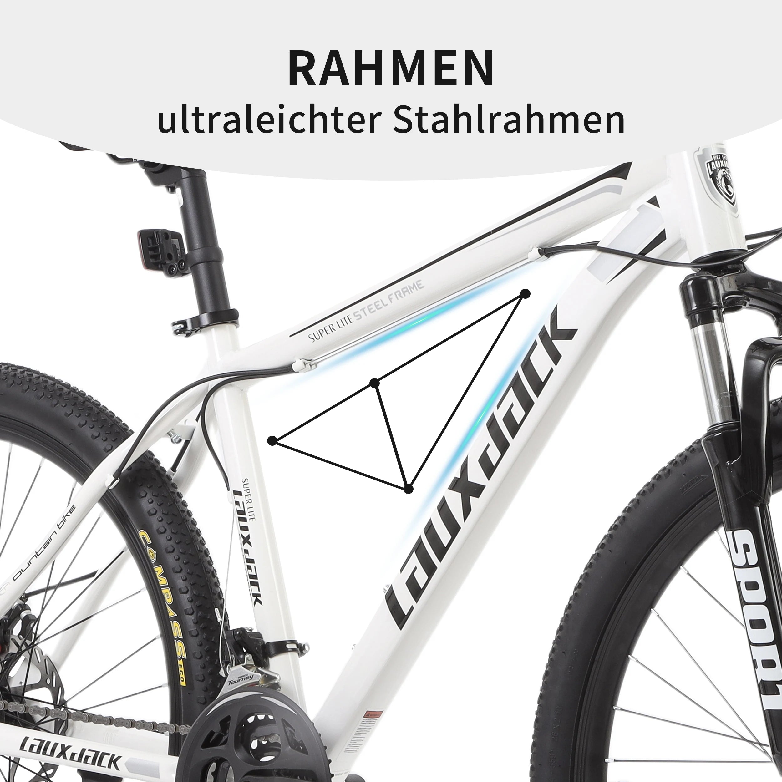 Vankel 27,5 Zoll Mountainbike für Erwachsene, 21-Gang-Schaltung, Dual-Scheibenbremsen, All-Terrain-Fahrrad für Herren & Damen Fahrradgeschenke