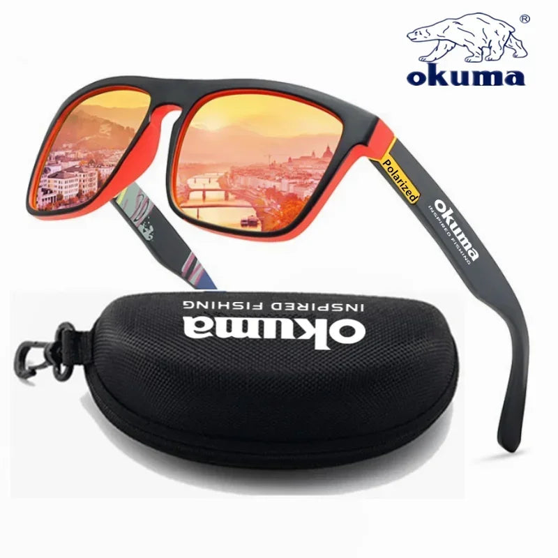 Okuma polarisierte Sonnenbrillen UV400 für Herren und Damen Outdoor-Jagd, Angeln, Autofahren, Radfahren, Sonnenbrillen, optionale Box