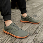 FANCYLEE Klassische Damen GAT Barfuß-Sneaker Retro Wildleder Minimalistische Walkingschuhe Weite Passform Zero Drop Freizeitschuhe Größe 36-41