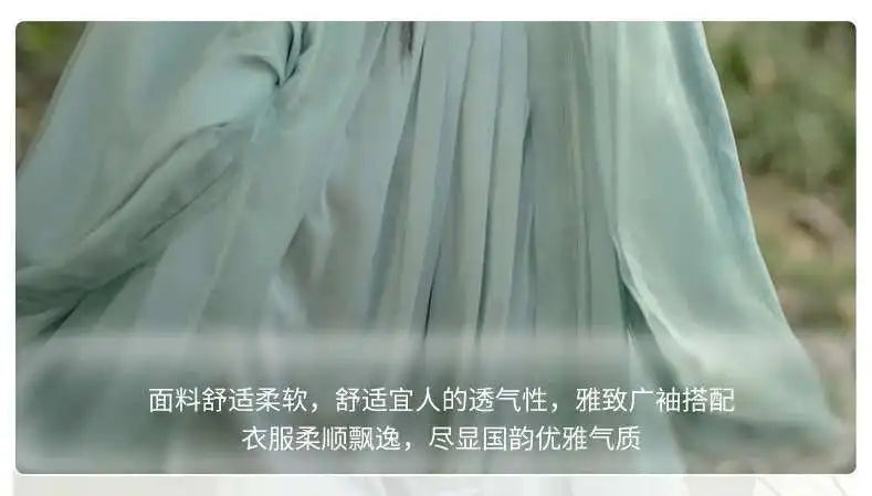 China Traditionelle Hanfu Damen Abendkleider Elegante Feenrock Weite Große Ärmel Elegantes Kleid Bankett Tanz Kleidung Frühling