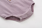 Sommerfester Strampler für Neugeborene aus 100 % Baumwolle und Leinen, ärmelloser Overall für Jungen und Mädchen, weich, hautfreundlich, dünn, bequem