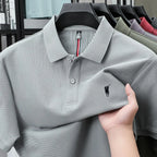 Polo-Shirt aus 100 % reiner Baumwolle, Kurzarm, High-End-Luxusmarke, Mode, Paul Pony Stickerei, Golf, Business Casual Herren T-Shirt
