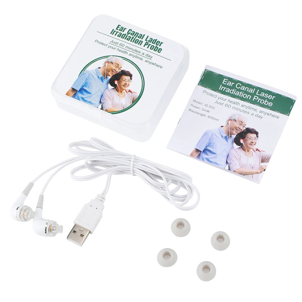 Ear Canal Laser Physical Line 650nm Wavelength Physical Device Balance High Blood Pressure Reduce High Blood Fat