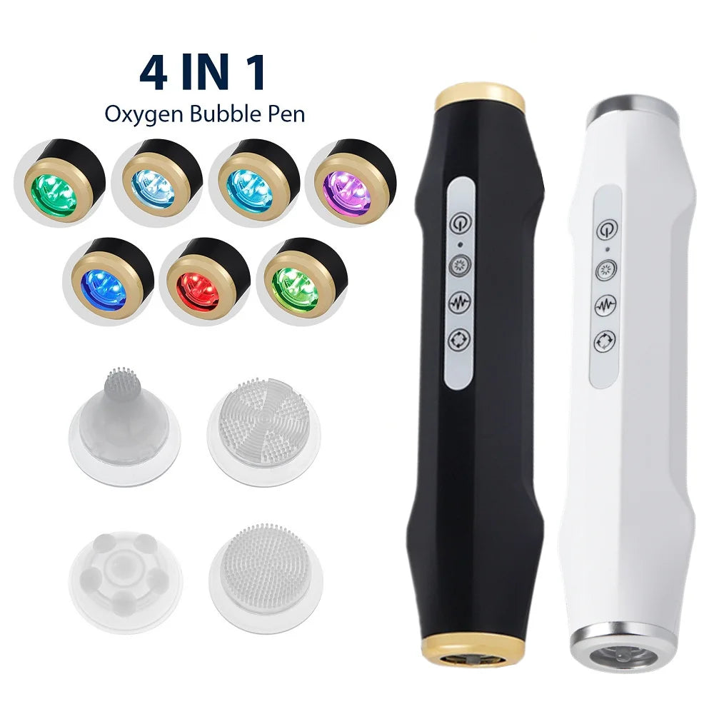 Tragbares Sauerstoff-Blasen-Gesichtsgerät CO2-Blasenstift Aqua Skin Gesichtsreinigungs-SPA-Schönheitsgerät CO2-Pod-Massagegerät