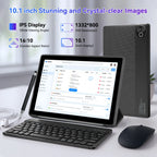 URAO Android 15 Tablet 10,1 Zoll 20GB RAM 64GB ROM 5-Kern Dual Kamera Tablets PC Set Tastatur/Hülle/Maus/Stylus/Kopfhörer
