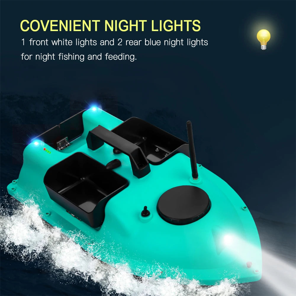 Modernes GPS-Futterboot mit 3 Köderbehältern, 12000mAh kabelloses Futterboot mit automatischer Rückkehrfunktion, verschiedene Stile