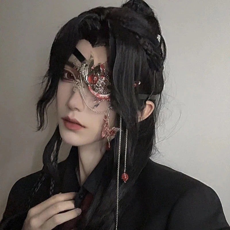 Anime Heaven Officials Blessing Tian Guan Ci Fu Hua Cheng Cosplay Schlafbrille Augenklappe Schmetterlings-Augenmaske Schmuck Accessoire Requisite
