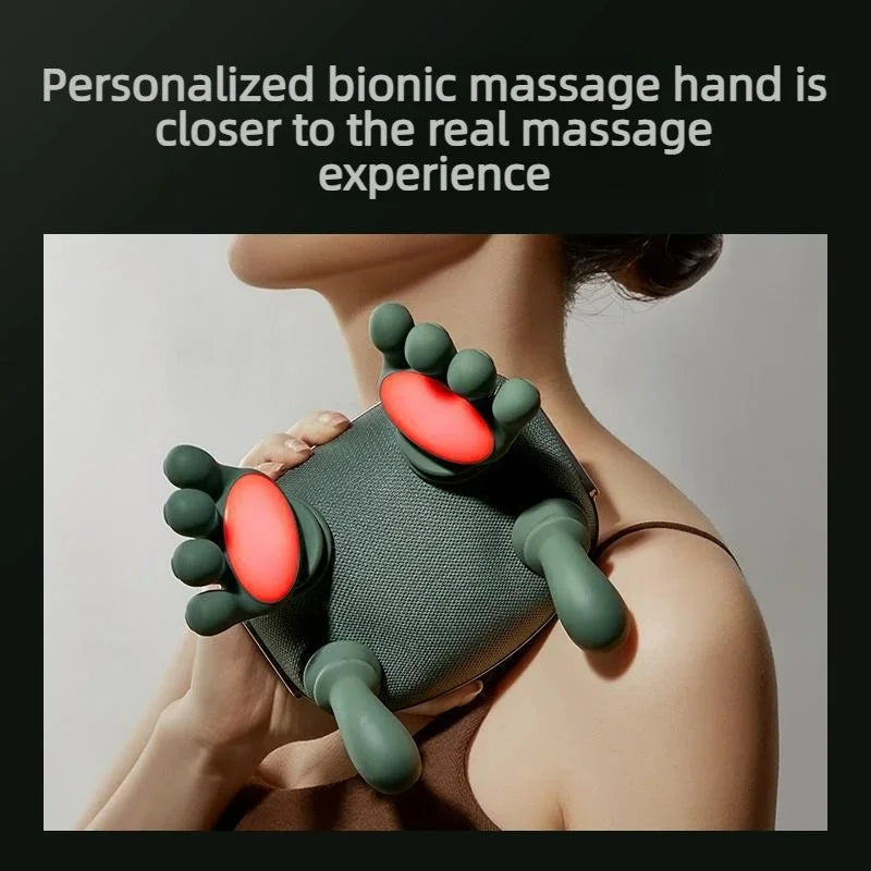 Elektrisches Shiatsu Nacken-Schulter-Rückenmassagegerät Fingermassage Tiefenknetung Muskelentspannung zur Stresslinderung