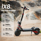 iScooter iX8 Erwachsenen Elektroroller 2400W Motor 48V20Ah Akku 12 Zoll Offroad-Luftreifen Faltbarer E-Scooter