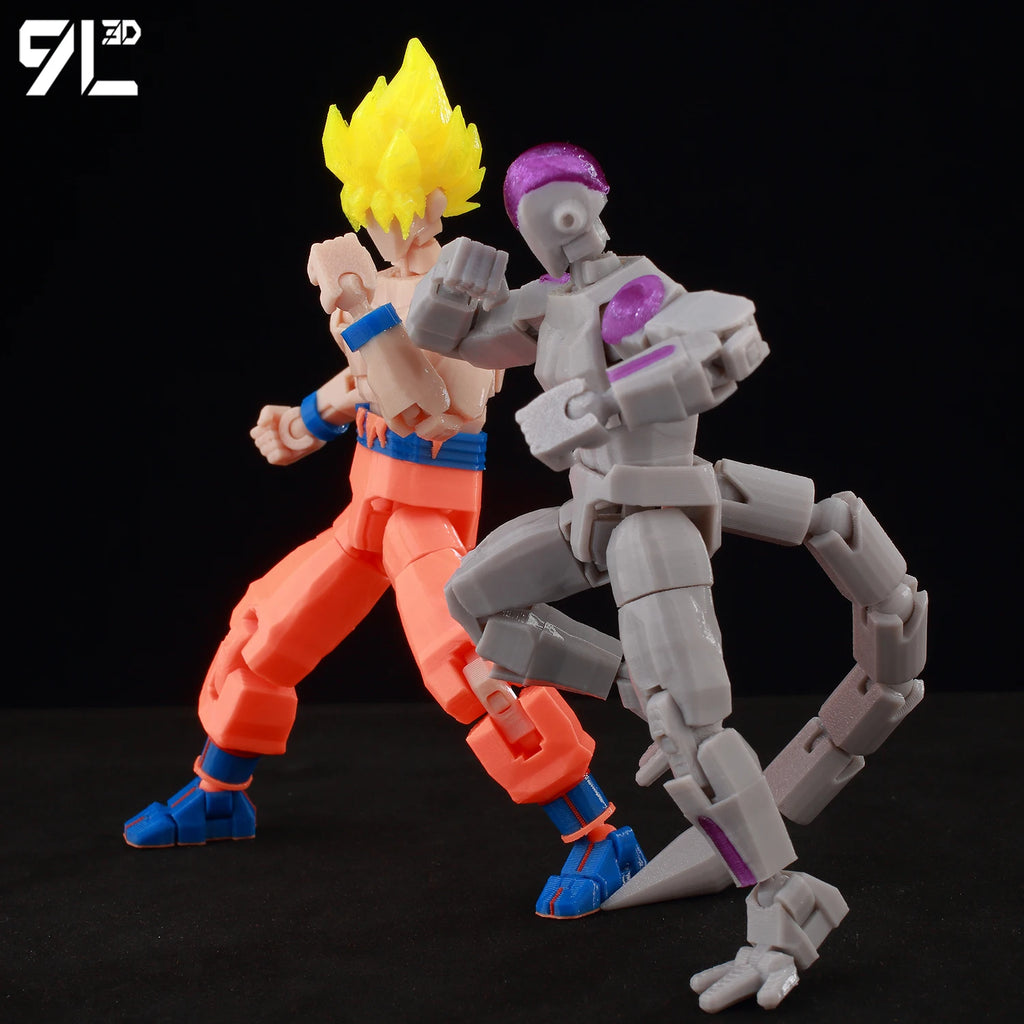 9L3D Gedruckte Dragon Ball Son Goku Vegeta Beerus Frieza Anime Lucky13 Dummy13 Titan13 Actionfiguren Mehrgelenkige Bewegliche Spielzeuge