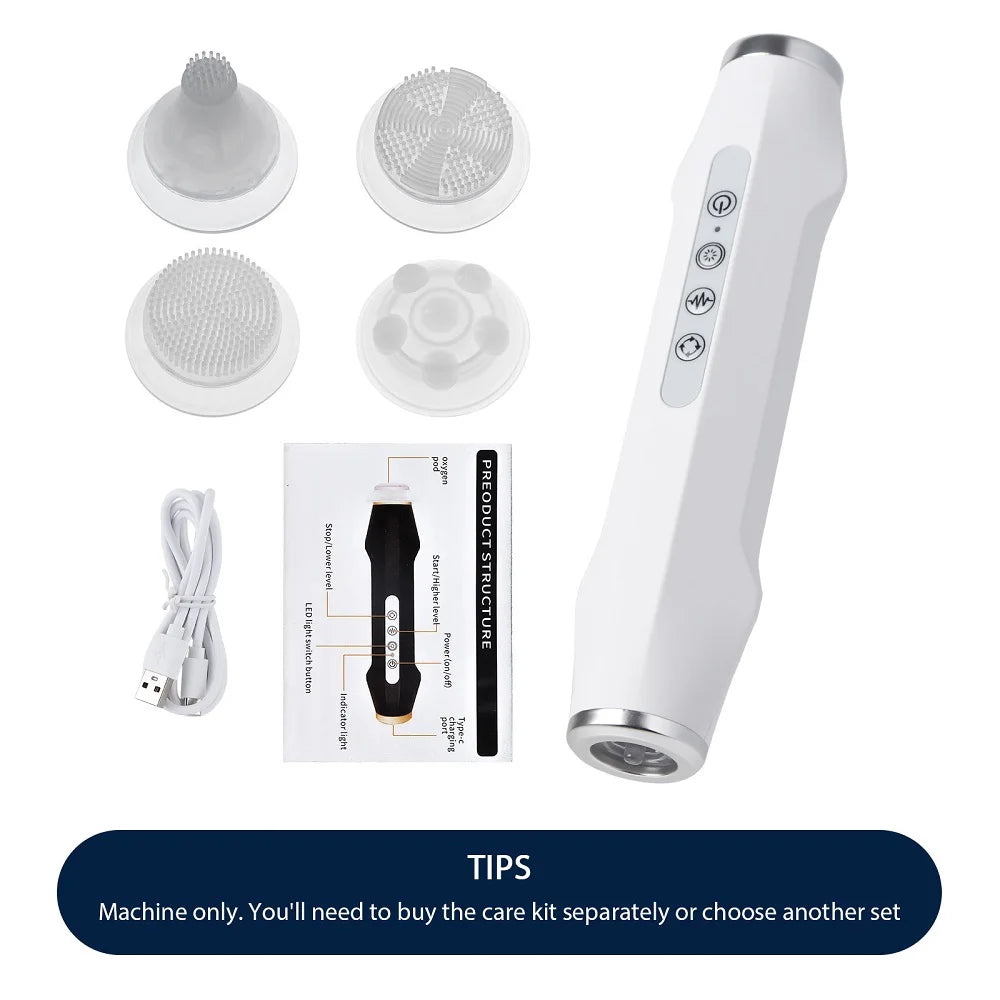 Tragbares Sauerstoff-Blasen-Gesichtsgerät CO2-Blasenstift Aqua Skin Gesichtsreinigungs-SPA-Schönheitsgerät CO2-Pod-Massagegerät