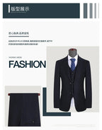 S-7XL Anzug Neu (Sakko + Weste + Hose) Koreanische Version der Slim-Fit-Arbeitskleidung Mode Business Herren Freizeit Hochzeits Gentleman-Anzug