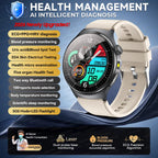 2026 Neue Mikrophysikalische Untersuchung Gesundheits-Smartwatch Herren EKG Harnsäure Lipide Blutdruck BT Anruf Smartwatch Für Android IOS