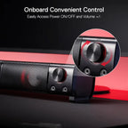 Redragon GS550 PC Gaming Lautsprecher 2.0 Kanal Desktop Computer Soundbar Qualität Bass & Anständige rote Hintergrundbeleuchtung
