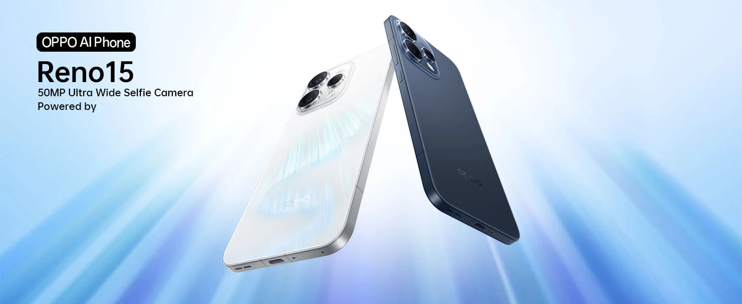 EU Version Smartphone OPPO Reno15 5G 8GB+512GB Blau, Snapdragon 7 Gen 4, 6500mAh, 80W, 6,59 Zoll, 50MP OIS Kamera, Offizielle Garantie