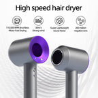 1600W Professioneller Haartrockner mit Negativ-Ionen, 220V, ohne Rotorblätter, Hochgeschwindigkeits-Haartrockner für den Haushalt, Salon-Stil-Werkzeug