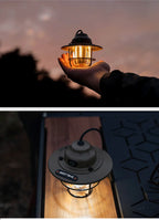 Tragbare Campinglaternen Retro Hängezeltlampe Wasserdichte Dimmbare Campinglampe 1200mAh für Wandern Angeln Notfalllaterne