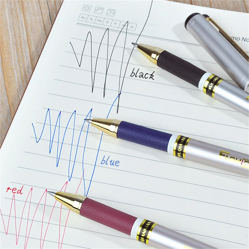 Gelschreiber, hohe Kapazität, schwarze/blaue Tinte, 0,5 mm, hervorragende Qualität, sehr gute Schreibeigenschaften, Geltintenstifte, Büro- und Schulbedarf, neutraler Stift