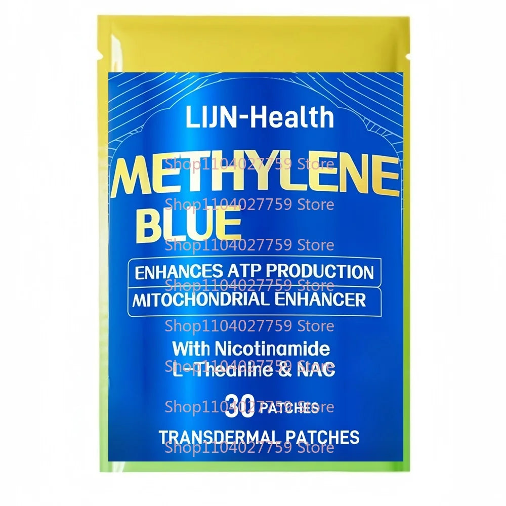 30 Methylene Blue Transdermale Pflaster mit NAC, Vitamin B3 & L-Theanin, Unterstützung für Gehirn & Mitochondrien