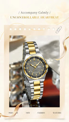 POEDAGAR Fashion Damen-Armbanduhr, Top Elegant, Woche, Datum, Damen-Uhr, Quarz, Edelstahl, Leuchtend, Wasserdicht, Damenuhren, Reloj