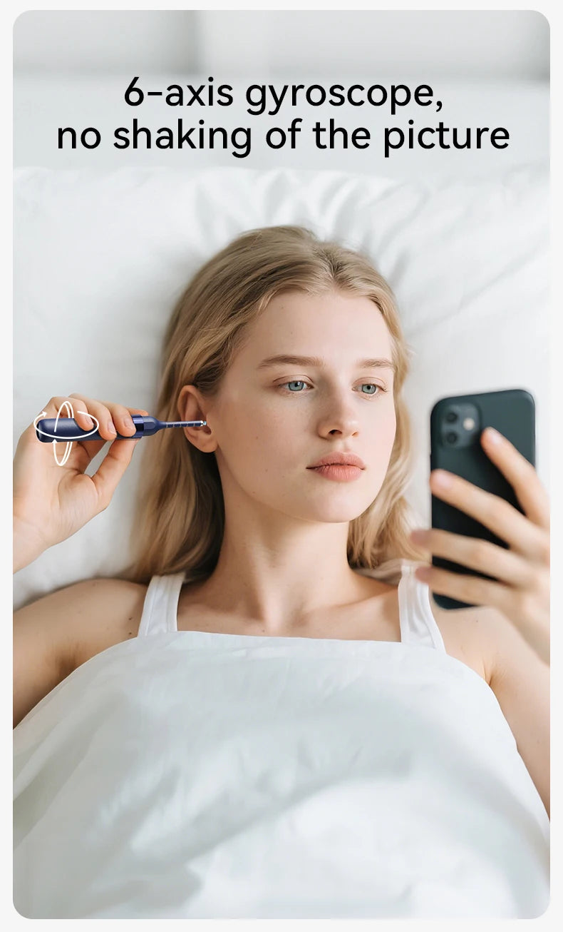 Verbesserter Smart Visual Ohrenschmalz-Entferner mit Kamera 800W HD Endoskop Multifunktionales Visuelles Ohrenreinigungsgerät Inklusive Aufbewahrung