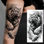 1 Blatt Kobra Schlange Drache Skorpion Temporäre Tattoos für Männer Frauen Wasserdicht Langlebig Löwe Tiger Wolf Fake Tattoo Aufkleber