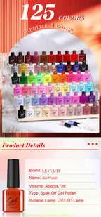 LILYCUTE 6PCS Gel-Nagellack-Set Sommer Neon Nagellack-Gel-Kits für DIY Nagel Semi-Permanenter UV-Lampe Gellack Nagellack-Set