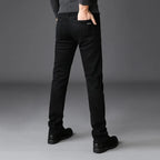 Frühling Herbst Herren Klassische Modemarke Jeans Homme Mann Weiche Stretch Schwarze Biker Maskulino Denim Hose Herrenhosen Overalls