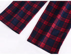 Herren-Hausanzüge Langärmelige Hosenanzüge für Herbst und Winter Pyjamas für Herren Flanell Kariertes Design Pyjamas für Herren