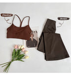Damen High-Waist Schlag-Yogahosen Bequeme Pilates-Laufleggings Stylische Fitness-Sporthosen