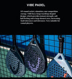 HEAD 2025 NEU Tennis-Padel-Schläger VIBE Serie Carbonfaser Eva Memory Flex Schaumstoffkern Padel-Tennisschläger Leichtgewicht