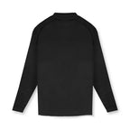 Einfarbige, eng anliegende, schweißabsorbierende, elastische Shirts Fitnessstudio Bodybuilding Fitness Rollkragen-T-Shirts Herren Langarm Schnelltrocknend Herbstkleidung