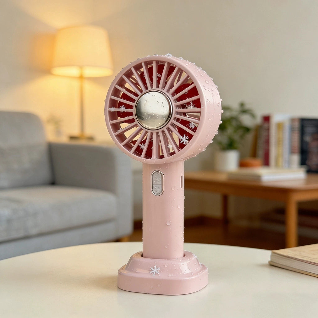 Mini-Kühlventilator, 3 Geschwindigkeiten, tragbar, sommerlich erfrischende Brise, Eisbeutel, 1800 mAh wiederaufladbare persönliche Klimaanlage