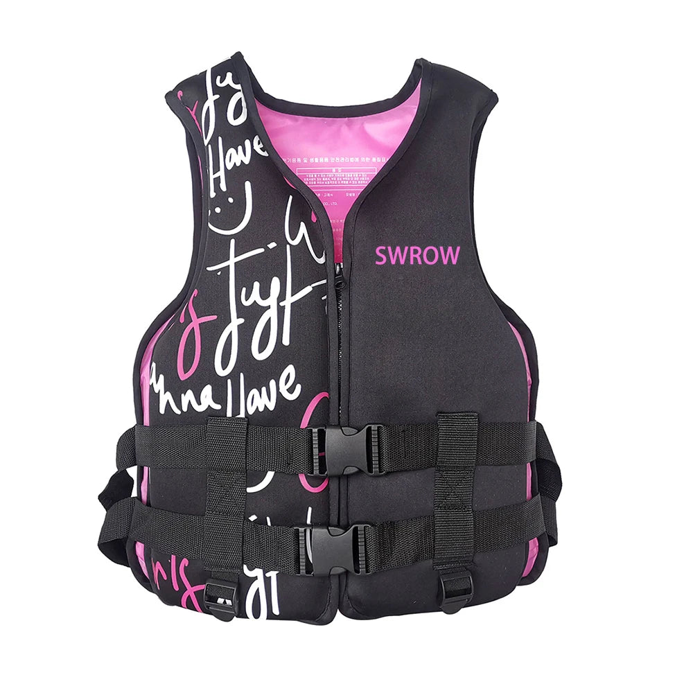 Life Jacket Neoprene Buoyancy Swimming Drifiting Boating Kayaking Vest for Adult Youth Men Women Water Sports Kayak Life Vest Main image