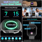 LIGE Neue 2,2-Zoll 3D Gebogenes Display Smartwatch Mit LED-Licht Thermometer Gesundheitsmonitor Smartwatch BT Anruf Sport Fitness Uhr