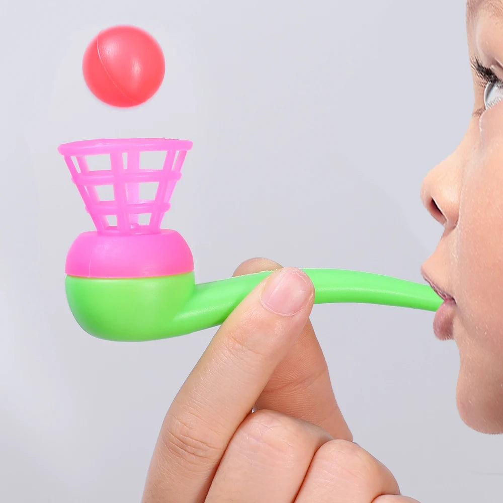 2-8 Stück bunte Plastikröhrchen Blasball Kinder-Puzzlespielzeug Klassische magische schwebende Blasball-Spielzeuge Baby-Gleichgewichtstraining-Spiel Zweitbild