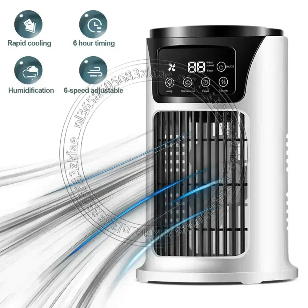 Multifunktionaler Verdunstungsventilator Tragbare Kalte Klimaanlage Kleiner Luftkühler Natürlicher Luftgekühlter Ventilator für den Schreibtisch Zweitbild