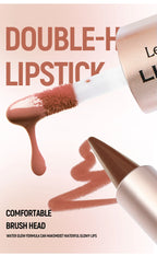 Schwarzer brauner, spitz zulaufender Lipliner-Konturenstift, doppelseitiger Spiegel, aufpolsternder Lippenglanz, kristallklarer Lipgloss, sexy roter Lippen-Tint-Make-up