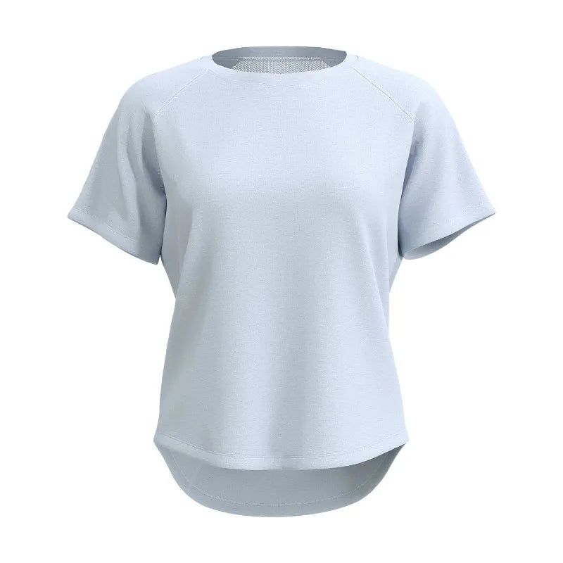 STOUREG Damen Lockeres Mesh Sport T-Shirt Schnell Trocknend Kurzarm Yoga T-Shirt Pilates Laufen Sport Fitness Kurzarm