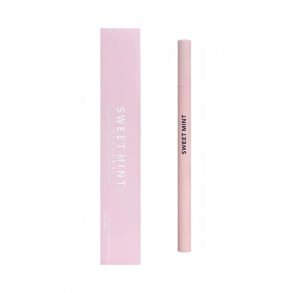 Doppelseitiger Lying Silkworm Eyeliner Pencil Diamond Glitter Matt Aegyosal Pen Aufhellende Creme-Lidschatten-Highlighter-Augen-Make-up