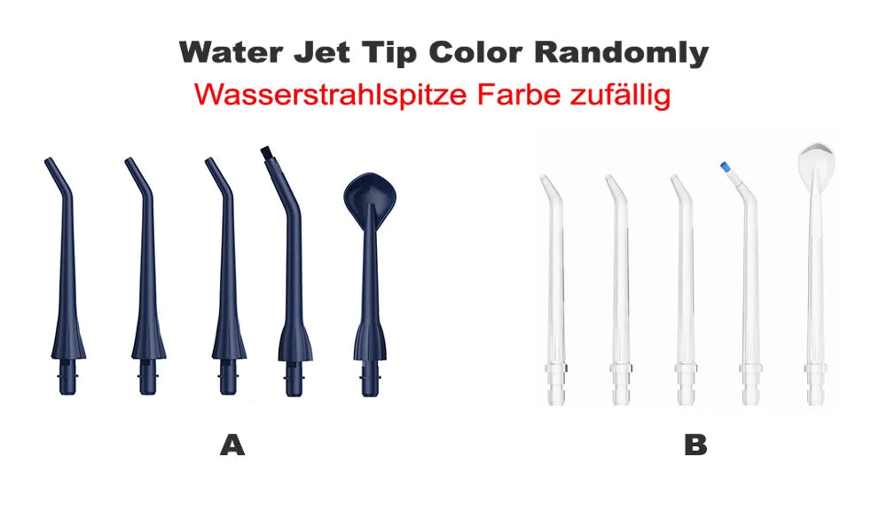 Sejoy Elektrische Wasserflosser Munddusche Wiederaufladbar Tragbar Dental 5 Modi Wassertank Zähne 300ML Wasserdichter Reiniger