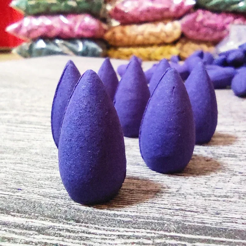 YXYMCF Natürlicher Reflux Turm Räucherstäbchen Sandelholz Lavendel Rauch Rückfluss Räucherkegel für Brenner Zuhause Duftender Rückfluss Aromatherapie