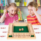 Holzwürfel-Brettspiel Shut The Box für 4 Spieler Klappen & Würfel Spiel Eltern-Kind Interaktion Familienunterhaltung