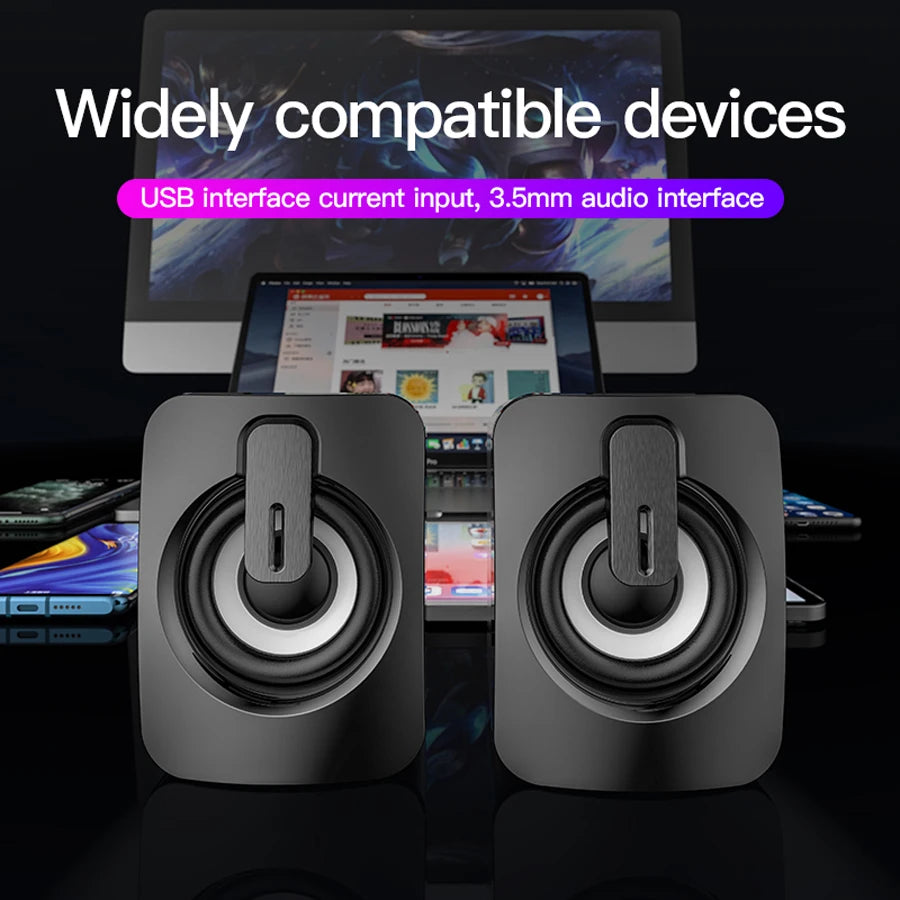 PC-Lautsprecher Für Computer Laptop Notebook Desktop Lautsprecher Mini-Soundbox Musik-Bocina Säulen-Akustik Lautsprechersystem