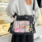 Neue Y2K Süße Japanische Ita Bag Lolita Mädchen Transparente Umhängetasche Große Kapazität Umhängetasche Lässige Tasche DIY Display Handtaschen